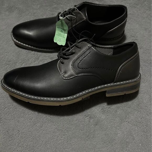 NEW Perry Ellis Portfolio Men’s Black Ultra Foam Oxford Dress Shoes
